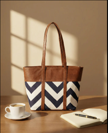 Chevron Tote Bag Black