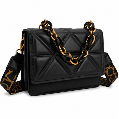 Luxe Geometric Chain Crossbody Bag