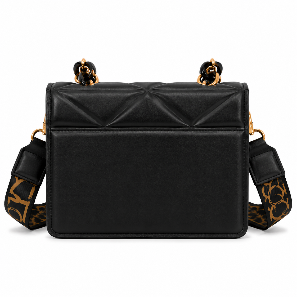 Luxe Geometric Chain Crossbody Bag