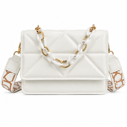 Luxe Geometric Chain Crossbody Bag