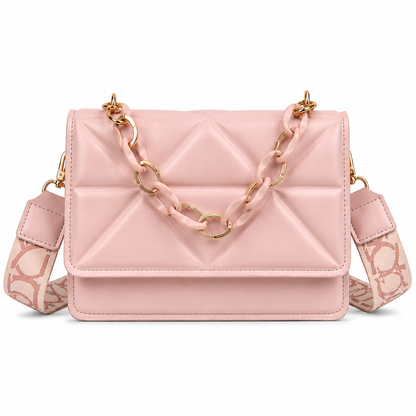 Luxe Geometric Chain Crossbody Bag