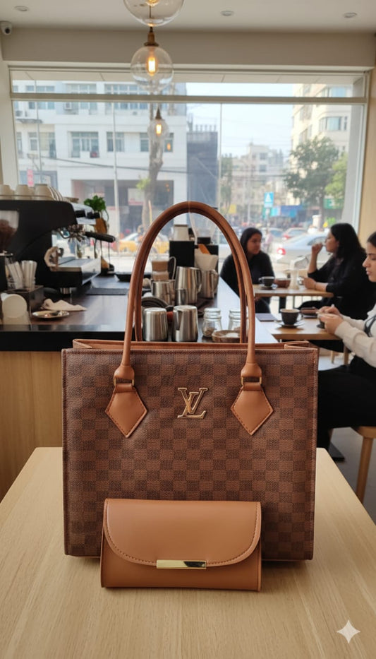 LV Chess 2PC Women Handbag Set