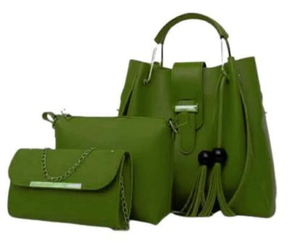 Elegant Maroon 3PC Women Handbag Set