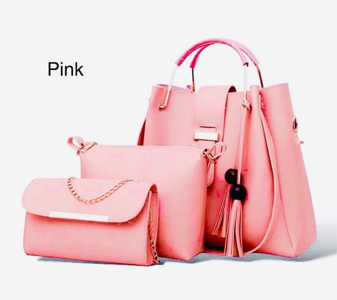 Elegant Maroon 3PC Women Handbag Set