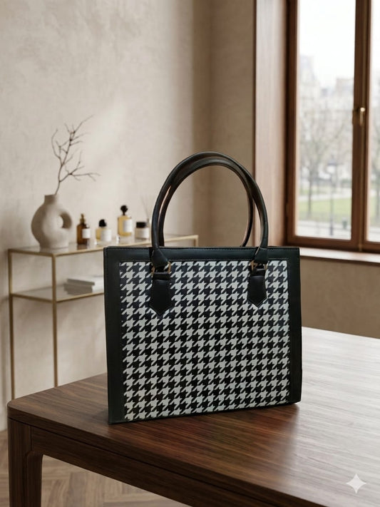 Elegant Floral Hexagon Ladies Handbag with Long Strap