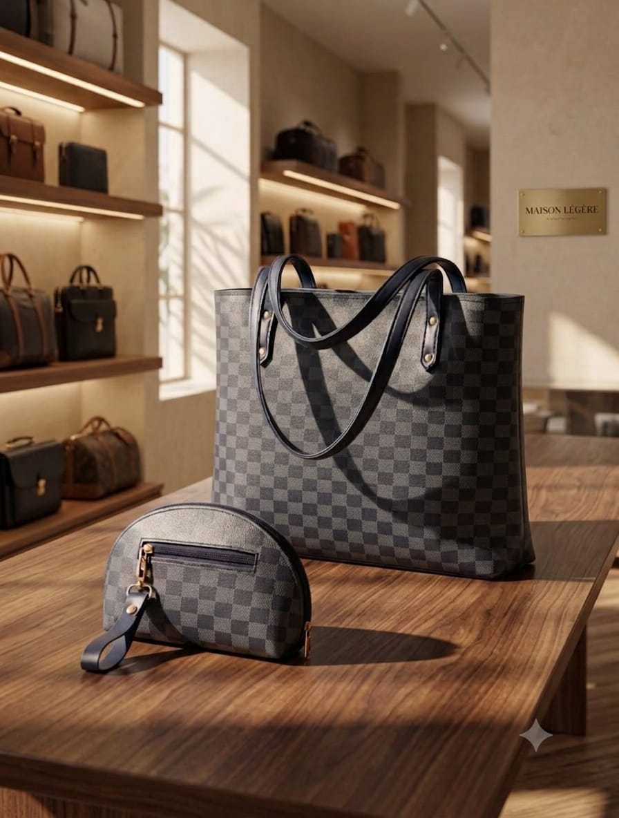 ✨ Premium Branded Tote Bag with Matching Pouch