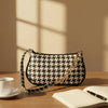 Chic Bold Elegance Houndstooth Crossbody Bag